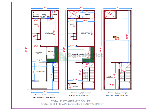 15x60 Floor Plan