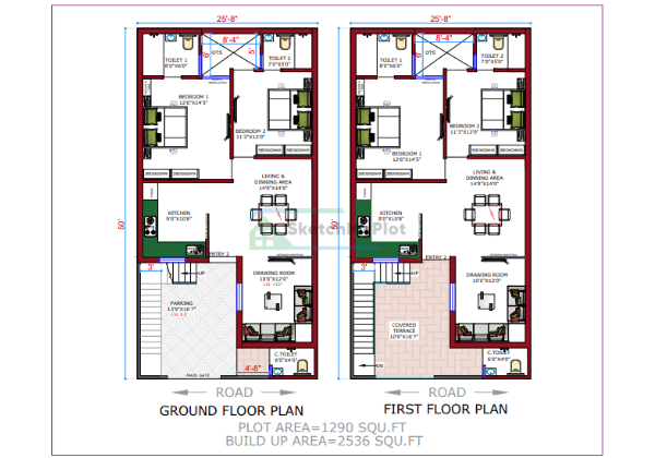 25x50 Floor Plan